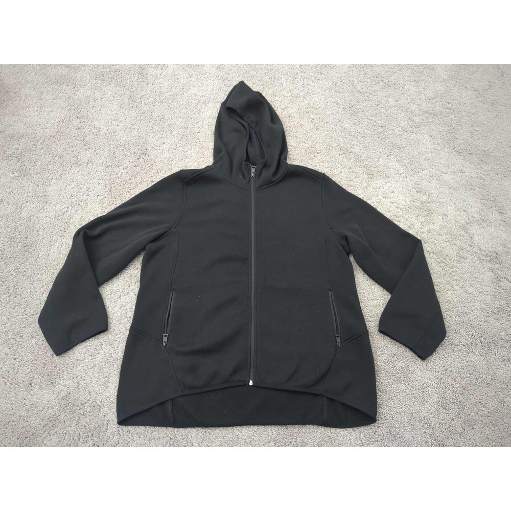 Andrew Marc Hoodie Mens XXL Black Full Zip Sweatshirt Long Sleeve Pockets Fleece